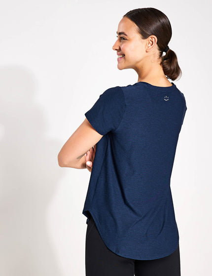 Beyond Yoga Featherweight On The Down Low Tee - Nocturnal Navyimages2- The Sports Edit