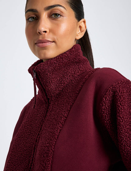 Columbia Panorama II Sherpa Fleece Jacket - Rich Wineimages3- The Sports Edit