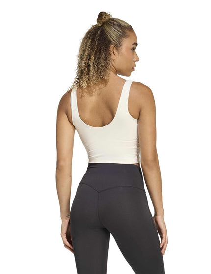 adidas 3 Stripes Studio All Me Light Support Tank Top - Chalk Whiteimages2- The Sports Edit