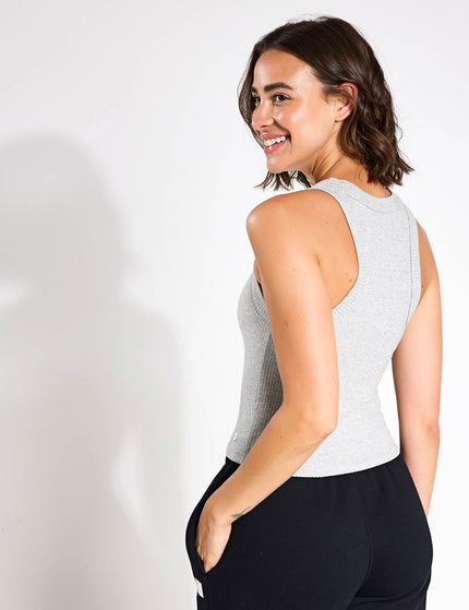 Lilybod Harmony Ribbed Tank - Grey Marlimages2- The Sports Edit