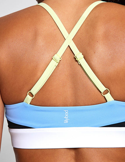 Lilybod No Limits Sports Bra - Black/Azure/Limeimages5- The Sports Edit