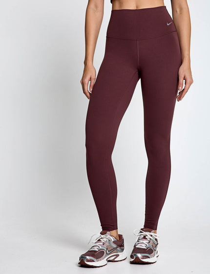 Nike Zenvy High Waisted Leggings - Burgundy Crush/Blackimages3- The Sports Edit