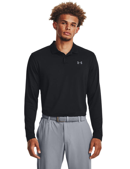 Under Armour Matchplay Longsleeve Polo - Black/Pitch Grayimages1- The Sports Edit