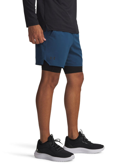 Under Armour Vanish Woven 2-in-1 Shorts - Wham Blue/Ultimate Blackimages4- The Sports Edit