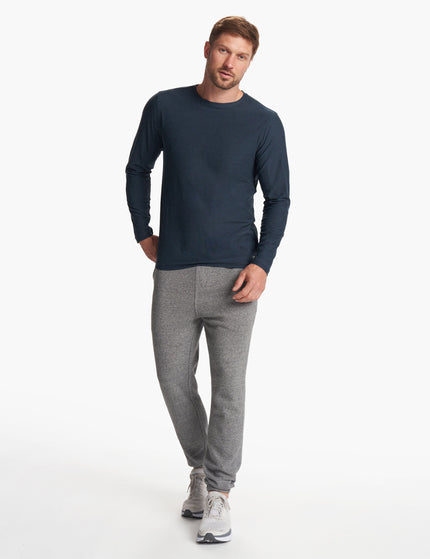 Vuori Strato Tech Tee Long Sleeve - Navy Heatherimages3- The Sports Edit