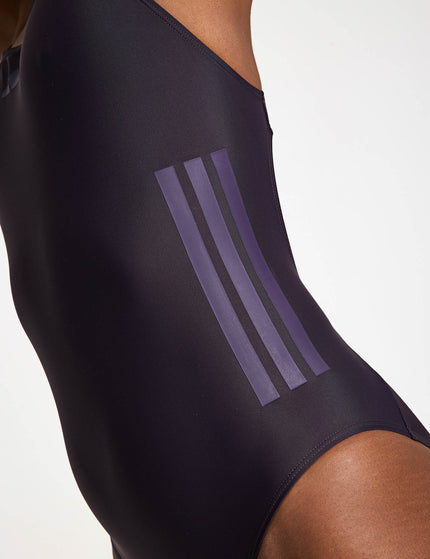 adidas 3-Stripes C-Back Swimsuit - Aurora Black/Aurora Plumimages3- The Sports Edit