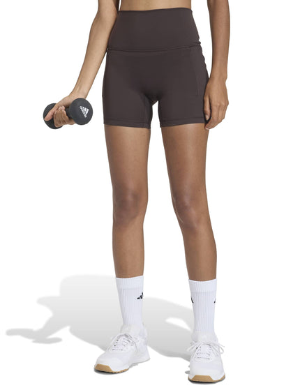 adidas 3 Stripes Studio All Me Booty Short Leggings - Aurora Coffeeimages1- The Sports Edit