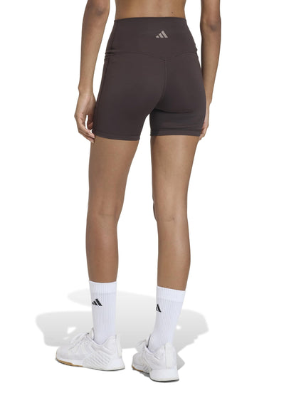 adidas 3 Stripes Studio All Me Booty Short Leggings - Aurora Coffeeimages2- The Sports Edit