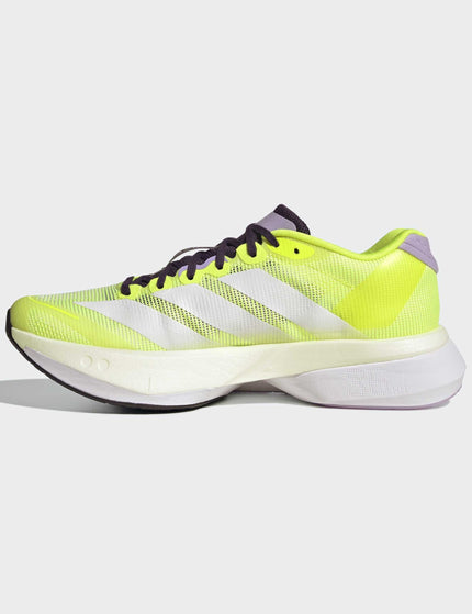adidas Adizero Boston 13 Shoes - Solar Yellow/Cloud White/Powder Plumimages5- The Sports Edit