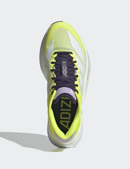 adidas Adizero Boston 13 Shoes - Solar Yellow/Cloud White/Powder Plumimages7- The Sports Edit