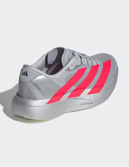 adidas Adizero EVO SL Shoes - Silver Metallic/Lucid Red/Iron Metallicimages4- The Sports Edit