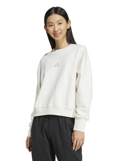 adidas ALL SZN Fleece Loose Sweatshirt - Off Whiteimages1- The Sports Edit