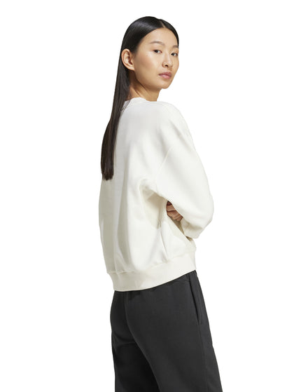 adidas ALL SZN Fleece Loose Sweatshirt - Off Whiteimages2- The Sports Edit