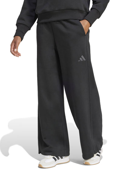 adidas ALL SZN Fleece Loose Wide-Leg Pants - Blackimages1- The Sports Edit