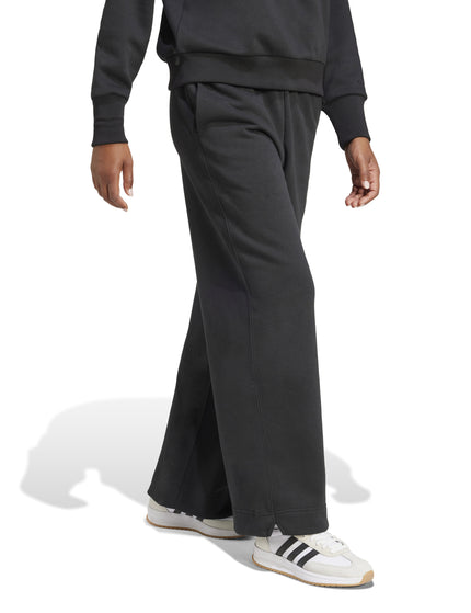 adidas ALL SZN Fleece Loose Wide-Leg Pants - Blackimages5- The Sports Edit