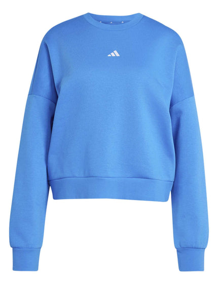 adidas Essentials Small Logo Feelcozy Sweatshirt - Ray Blue/Whiteimages6- The Sports Edit