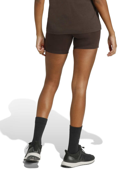 adidas Seasonal Essentials Leopard Print Biker Shorts with 3-Stripes - Aurora Coffee/Multicolorimages3- The Sports Edit