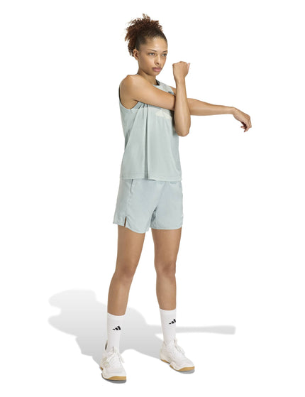 adidas Train Essentials Big Performance Logo Training Tank Top - Wonder Sage/Wonder Silverimages5- The Sports Edit