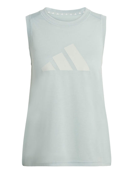 adidas Train Essentials Big Performance Logo Training Tank Top - Wonder Sage/Wonder Silverimages6- The Sports Edit