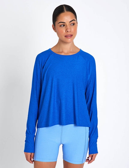 Beyond Yoga Featherweight Daydreamer Pullover - Court Blue Heatherimages1- The Sports Edit