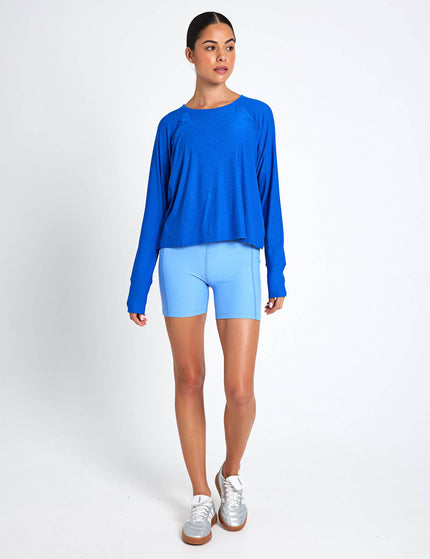 Beyond Yoga Featherweight Daydreamer Pullover - Court Blue Heatherimages4- The Sports Edit