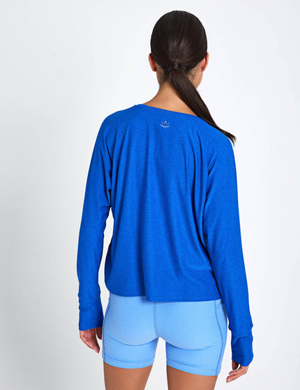 Beyond Yoga Featherweight Daydreamer Pullover - Court Blue Heatherimages2- The Sports Edit