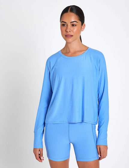 Beyond Yoga Featherweight Daydreamer Pullover - Flower Blue Heatherimages1- The Sports Edit
