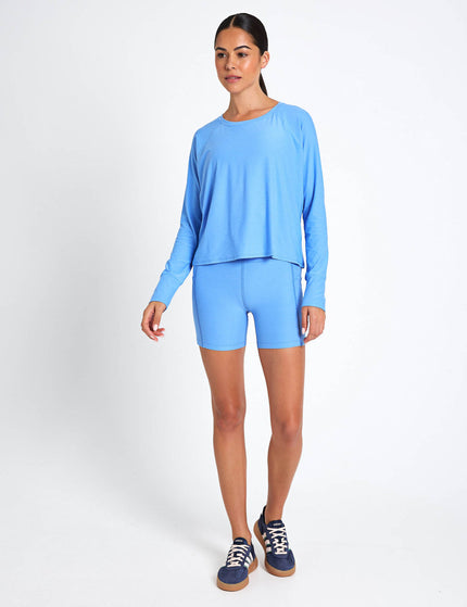 Beyond Yoga Featherweight Daydreamer Pullover - Flower Blue Heatherimages4- The Sports Edit