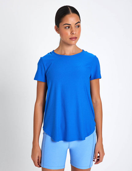 Beyond Yoga Featherweight On The Down Low Tee - Court Blue Heatherimages1- The Sports Edit