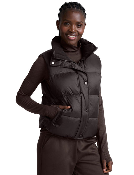 Beyond Yoga Big Cozy Puffer Vest - Dark Chocolateimages1- The Sports Edit