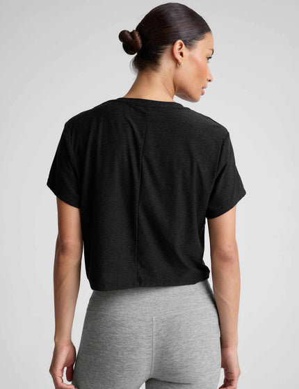 Beyond Yoga Featherweight Supreme Cropped Tee - Darkest Nightimages3- The Sports Edit