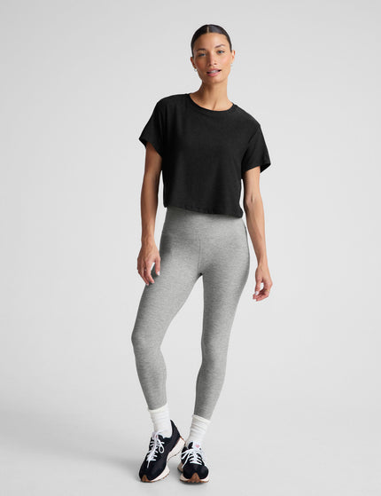 Beyond Yoga Featherweight Supreme Cropped Tee - Darkest Nightimages4- The Sports Edit