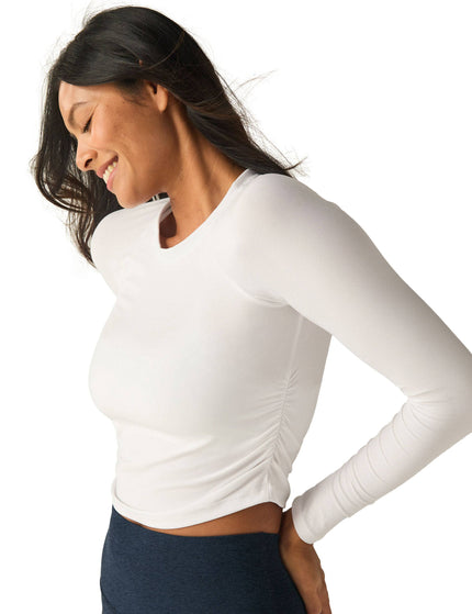 Beyond Yoga Featherweight Your Fit Long Sleeve Top - Cloud Whiteimages3- The Sports Edit
