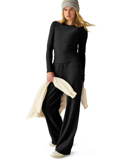 Beyond Yoga Featherweight Your Fit Long Sleeve Top - Darkest Nightimages4- The Sports Edit