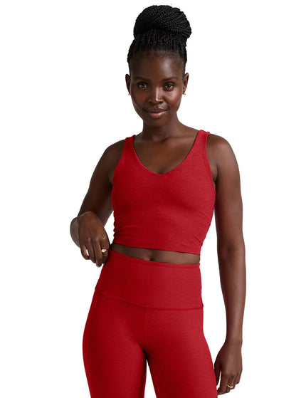 Beyond Yoga Spacedye Good Day Cropped Tank - Holly Red Heatherimages1- The Sports Edit