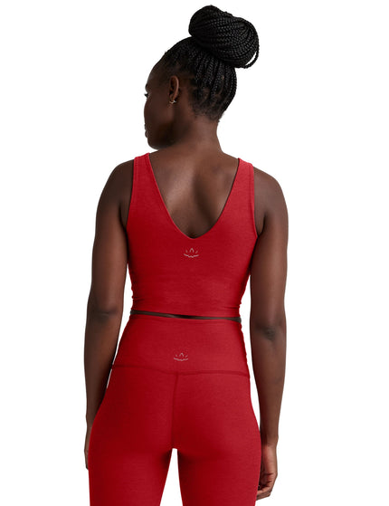 Beyond Yoga Spacedye Good Day Cropped Tank - Holly Red Heatherimages3- The Sports Edit