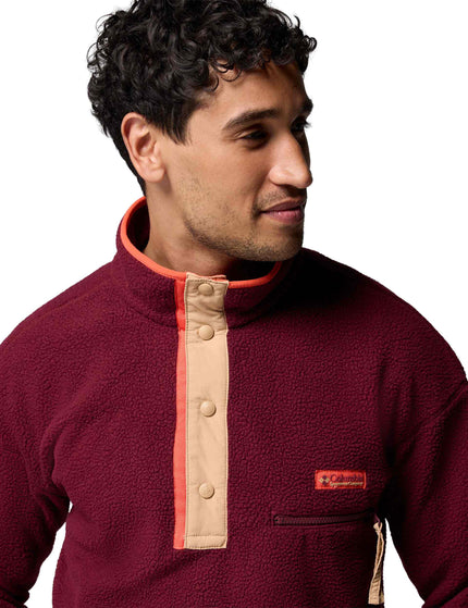 Columbia Helvetia 1/2 Snap Fleece - Rich Wineimages3- The Sports Edit