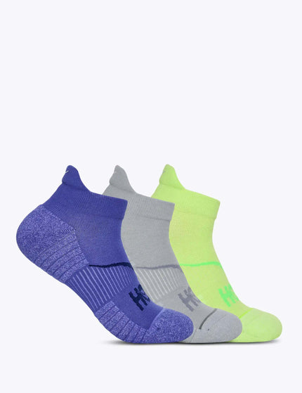 HOKA No-Show Run Sock 3-Pack - Celstl Blue/Minrl Blue/Neon Yuzuimages1- The Sports Edit