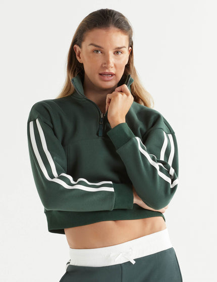 Lilybod Rihanna Stripe Sweat - Deep Greenimages5- The Sports Edit