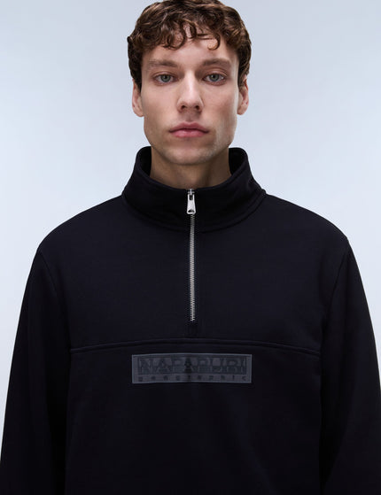 Napapijri Box Logo French Terry 1/2 Zip Sweatshirt - Blackimages3- The Sports Edit
