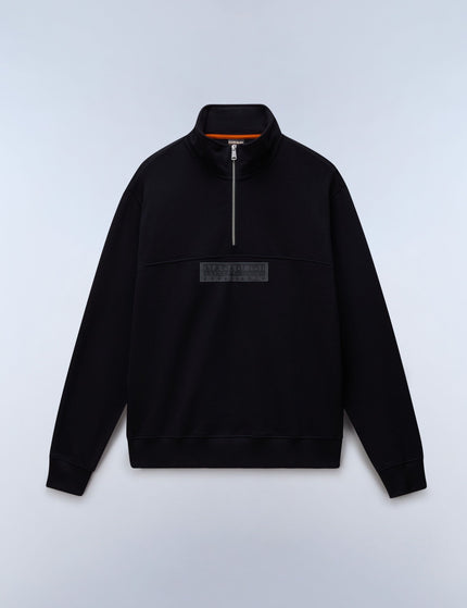 Napapijri Box Logo French Terry 1/2 Zip Sweatshirt - Blackimages4- The Sports Edit