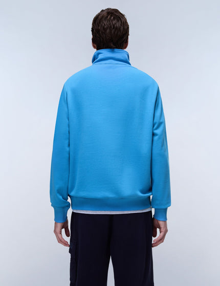 Napapijri Box Logo French Terry 1/2 Zip Sweatshirt - Blue Jasperimages2- The Sports Edit