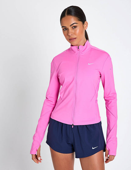 Nike Swift Dri-FIT Full-Zip Running Mid Layer - Playful Pink/Reflective Silverimages4- The Sports Edit