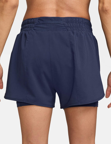 Nike One Dri-FIT 2-in-1 Shorts - Midnight Navy/Whiteimages4- The Sports Edit