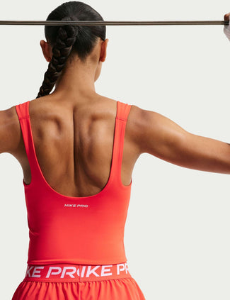 Pro Sculpt Medium Support Padded Bra Tank - Light Crimson/White Pro Sculpt Medium Support Padded Bra Tank - Light Crimson/White