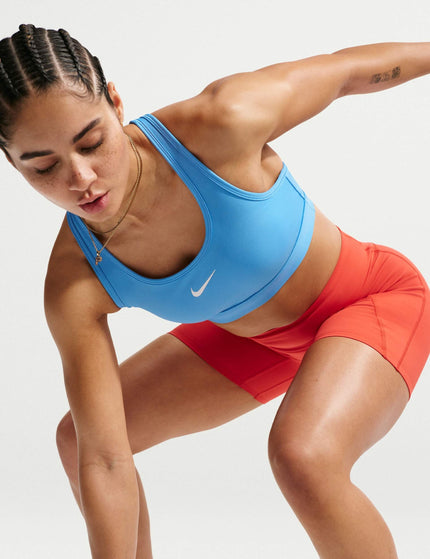 Nike Swoosh Medium Support Bra - University Blue/Whiteimages4- The Sports Edit