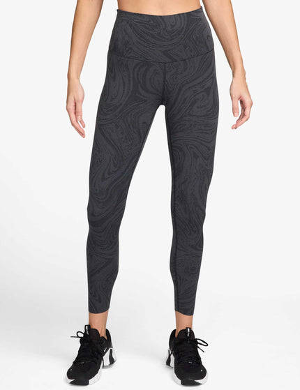 Nike Zenvy High Waisted 7/8 Printed Leggings - Black/Dark Smoke Greyimages1- The Sports Edit