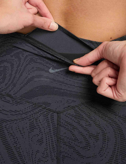 Nike Zenvy High Waisted 7/8 Printed Leggings - Black/Dark Smoke Greyimages3- The Sports Edit