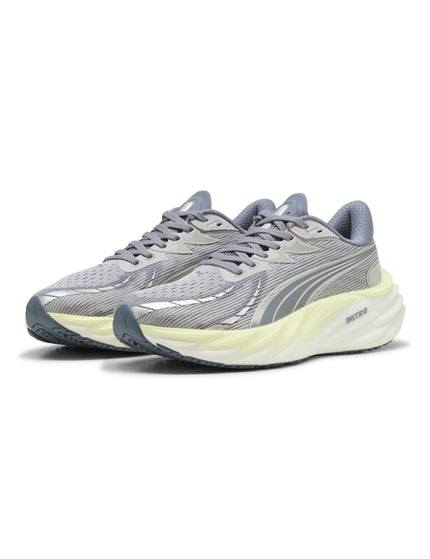 PUMA Velocity NITRO 4 Shoes - Vibrant Silver/Apple Spritzimages2- The Sports Edit