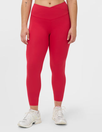 All Day 7/8 Wrap Waist Leggings - Crimson Red All Day 7/8 Wrap Waist Leggings - Crimson Red
